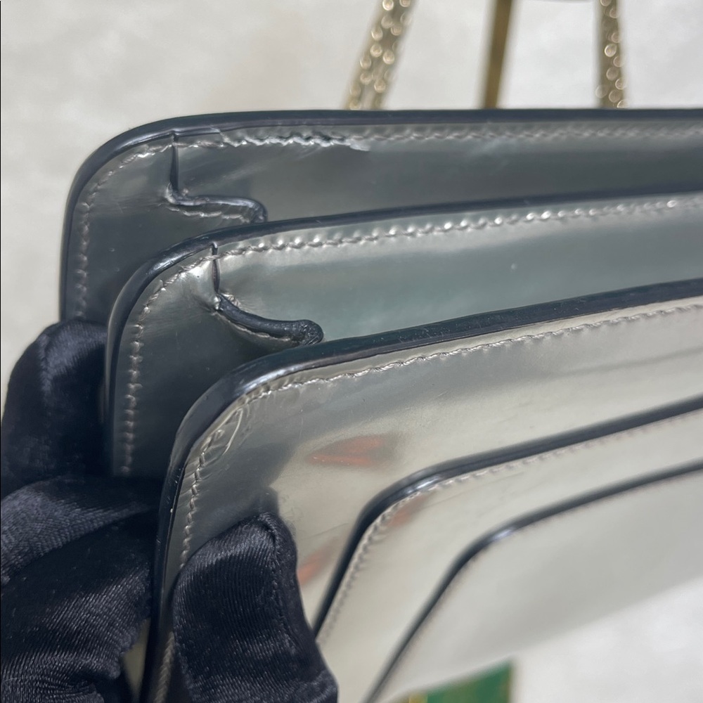 Bulgari Silver Patent Leather Serpenti Shoulder/Crossbody Perfectly Imperfect - Picture 9 of 16